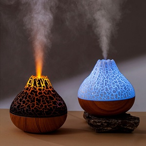 2025Mini Portable Electric Vulcano CoolMist Impeller Humidifier Home Office Flame Volcano Aroma Diffuser with Humidistat Control - Product Image 3