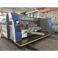 Goede Kwaliteit Automatische Golfkartonnen Doos Flexo Print Sleuf Stans Snijmachine Voor Inkt Afdrukken Golfkarton