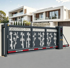 Portail coulissant automatique en alliage d'aluminium Zhanjiang avec télécommande pour entrée de villa et cour - Product Image 1