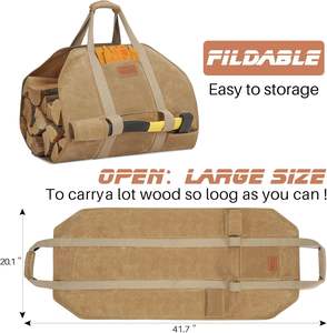 Échantillon Gratuit : Sac de Transport Oxford Premium Fait Main et Durable pour Bois de Chauffage avec Fermeture Éclair – Idéal pour le Camping, les Barbecues et les Accessoires de Poêle - Product Image 3