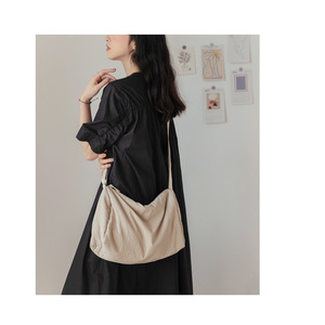 Women's Crossbody Bag Horizontal Square Soft Fabric Large Capacity Zipper Closure Everyday Use - Product Image 4