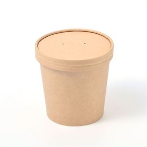 Envase Biodegradable Grande para Comida para Llevar, Tazón de Papel Kraft Marrón con Tapas de PET - Product Image 2