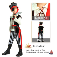 Disfraces de Pirata para Hombre Adulto, Trajes de Cosplay para TV y Cine, Diseño Estampado para Halloween y Carnaval, Chaleco, Vestido, Top