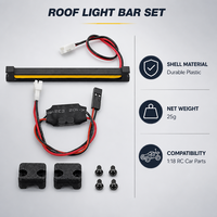 Barre lumineuse LED pour toit de voiture RC, pièces de rechange pour amélioration de véhicule tout-terrain, accessoires adaptés aux modèles de voitures à l'échelle 1/18