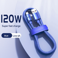Cable de Datos USB Tipo-C de Nailon Trenzado de 120W para Carga Rápida, Duradero y de Alta Calidad para Computadora