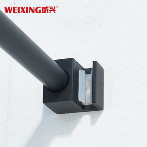 Porta della <span class=keywords><strong>doccia</strong></span> in acciaio inossidabile senza cornice in vetro temperato nero opaco con singolo scorrevole in appartamento personalizzato di alta qualità - Product Image 6