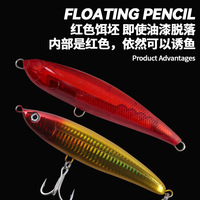 Leurre Artificiel Flottant Type Crayon 140mm 47g pour Pêche en Mer, Grand Appât Dur pour Poissons d'Eau Salée (THON)