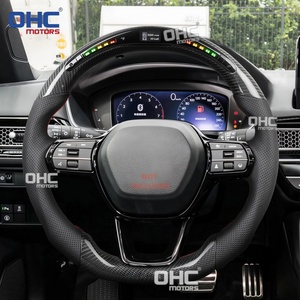 Volante LED de Fibra de Carbono para <span class=keywords><strong>Honda</strong></span> Civic 11ª Generación Civic <span class=keywords><strong>Type</strong></span> <span class=keywords><strong>R</strong></span> 2022-2026 y Accord 2023-2025 con Indicador LED (Envío desde Almacén en EE. UU.) - Product Image 4