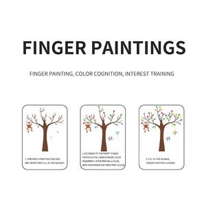 <span class=keywords><strong>YEKO</strong></span> Trousse de Peinture au Doigt pour Enfants, Tampons d'Encre 12 Couleurs, Thème Lion & Soleil Coloré, Cartes de Dessin Créatif pour Bébé - Product Image 5