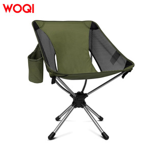 Silla de Camping Woqi con Rotación de 360 Grados, Silla Plegable de Aluminio para Exteriores, Jardín, Playa, Senderismo, Pesca, Verde - Product Image 2