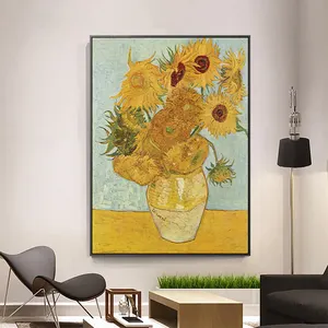 Sonnenblumen gerahmte Malerei Leinwand druck Moderne dekorative Malerei Abstrakte Malerei Wand kunst für Haupt dekoration