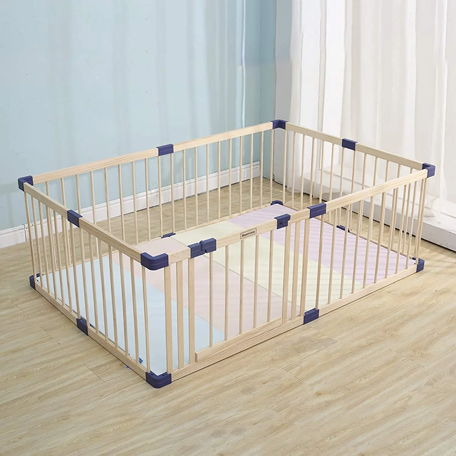 Semplice per Fissare Dei Bambini Del Bambino di gioco al coperto cortile di sicurezza per bambini pieghevole recinzione del bambino box bambino letto protezione guardrail