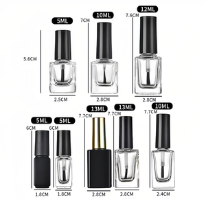 ขวดยาทาเล็บแก้วใสพร้อมฝาแปรงขนาด5มล. 8มล. 10มล. 12มล. 13มล. 15มล. - Product Image 6