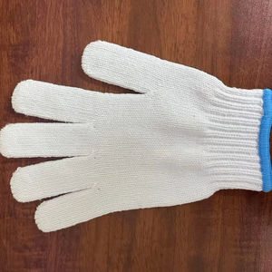Gants de travail industriels de protection tricotés en coton polyester TC 7 jauges, respirants, durables, antidérapants, avec manchette de sécurité - Product Image 1