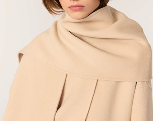 Manteau Court en Laine Double Face pour Femme, Design Personnalisé, Fermeture Boutonnée, avec Écharpe Amovible, Idéal pour l'Hiver - Product Image 6