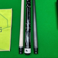 Ensemble de queue de billard ZENI XM Premium en fibre de carbone, 2 fers interchangeables (12,2/12,5 mm), fixation radiale, poids personnalisé, bois d'ébène