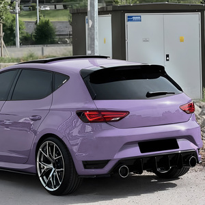 Seat Leon Mk3 Rear Wing Spoiler Carbon Fiber Texture ABS Top Lip Side Wings 2013-2019 - Product Image 2