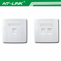 Meilleure vente au Royaume-Uni 86*86mm Ethernet façade simple et Double prise Rj45/Rj11 Internet Jack données/Tele Transmission plaque frontale murale