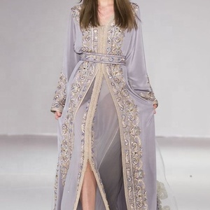 Caftán para boda y fiesta, vestido con elegante embellecedor de cuentas de cristal, trabajo de piedra, impresionante, 2021 - Product Image 1