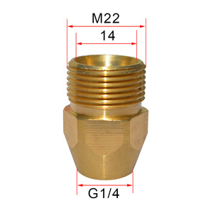 High Pressure Sprayer M22 G1 4 Metal Nozzle For <b>Sandblasting</b> Hose Car Washer - Product Image 1