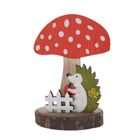 Décorations de fête Wonderland Vintage Wood Mushroom Centerpieces Table Topper Decor