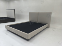 Sigma Mobilier haut de gamme pour chambre Luxe Cadre en bois Cuir véritable Lit Queen Size pour Hôtel