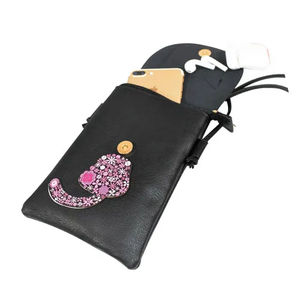 Nouvelle sacoche de téléphone portable en cuir personnalisée populaire pour l'automne avec broderie de chaton et gravure, prix de gros - Product Image 6