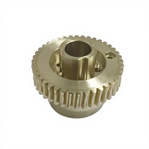 Engranajes de latón en miniatura de módulo 0.2, piezas de eje estriado CNC, piñón de engranaje cónico helicoidal, planta de transmisión industrial - Product Image 1