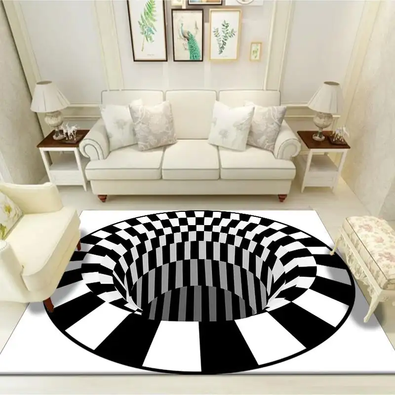 Decorative 3d Rugs and Carpets Online Popular Round Vortex Pattern Home rug