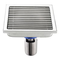 Grille de drain carrée personnalisable en acier inoxydable 304 de 4 pouces, facile à nettoyer, pour cuisine et salle de bain
