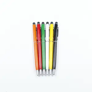 Promotion Günstige Slim Twist Stylus Kugelschreiber Kunststoff Stift Benutzer definiertes Logo Bildschirm Touch Pen