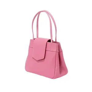 2024 nuevo bolso pequeño de piel de cabra suave para mujer, diseño simple de moda, bolso de mujer de cuero genuino de alta calidad