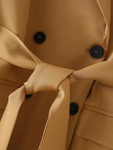 Oversized <strong>Blazers</strong> <strong>Ladies</strong> Office Female Formal <strong>blazer</strong> and Coats Long Sleeve Double Breasted With Belt <strong>Camel</strong> Women's Suit - Product Image 4