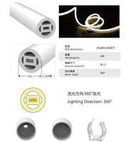 Tube néon DMX512 SPI blanc 360 degrés, lumières DJ, RGB adressable, D22, tube néon LED étanche pour festivals de musique et raves