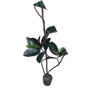 OH ARTS - Planta Artificial de Ficus de Lujo, Bonsái Moderno de Hierba con Material de Tela de Seda Metálica <span class=keywords><strong>para</strong></span> Decoración Navideña - Product Image 3