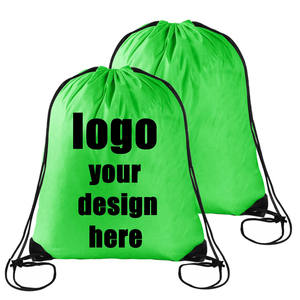 HLY Personalized Custom Logo Print Sports Soccer Bag Polyester Draw String Bag Coloful Printing Custom Drawstring Bag