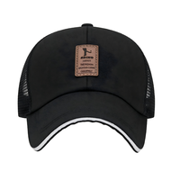 Casquettes de camionneur avec patch en cuir, maille, 6 panneaux, casquette de sport et d'extérieur, haute qualité, Gorras Barbas Hats, patchs pour casquettes de camionneur