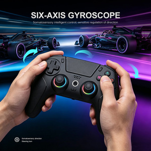 คอนโทรลเลอร์เกมไร้สายสำหรับ <span class=keywords><strong>PS5</strong></span> พร้อมไฟ RGB โปรแกรมได้ รองรับ Turbo Motion Vibration ปุ่มเดียวปลุกเครื่อง สำหรับ Switch โทรศัพท์ และ PC - Product Image 6