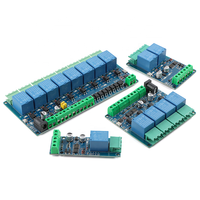 Módulo de relé Modbus-RTU 1 2 4 8 canales 10A 5V 12V 24V interruptor entrada salida optoacoplador aislamiento RS485 TTL comunicación