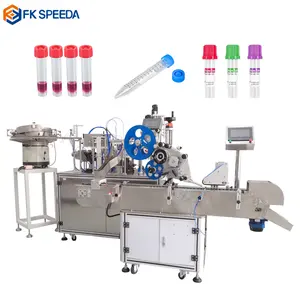 manufacture High Speed Automatic Biological Reagent Test Tube vial test tube pneumatic vacuum tube Filling Capping Machine