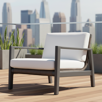 Canapé d'extérieur en aluminium personnalisé et créatif, résistant à la pluie et au soleil, emballé pour la livraison, mobilier de jardin
