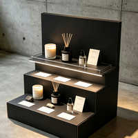 Stand de présentation de parfums en carton ondulé recyclable personnalisé, stand éco-responsable pour parfums, stand pop-up pour exposition d'art, salon professionnel