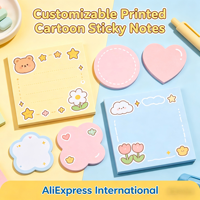 Notes autocollantes et livres de forme personnalisée |   Autocollants en papier à motifs de dessins animés imprimés sur mesure, ruban adhésif double face avec estampage à chaud