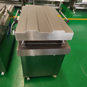 เครื่องบรรจุสุญญากาศสองช่องเครื่องบรรจุสเต็กหมูปลาแซลมอนแบบสุญญากาศสำหรับสายการผลิตเนื้อสัตว์ - Product Image 6