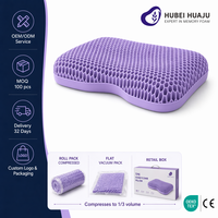 Oreiller papillon ergonomique en TPE pour le soutien du cou, sans pression, anti-rides, respirant, lavable et rafraîchissant