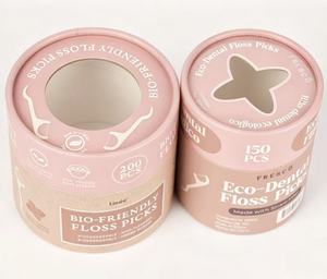 Tube en papier cylindrique rond biodégradable avec fenêtre, personnalisable avec logo, de qualité alimentaire, pour l'emballage de thé, de café et de cadeaux - Product Image 1