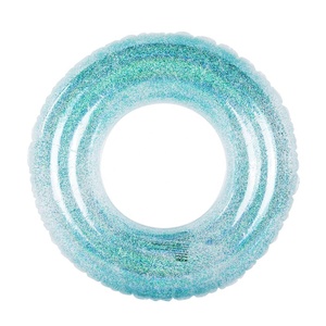 Factory Summer <strong>Pool</strong> Beach Party Swimming Float Tube Durable Round Shaped Transparent PVC Glitter <strong>Inflatable</strong> Swimming Ring - Product Image 1