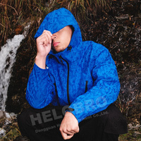Veste coupe-vent imperméable à capuche en polyester et nylon, réactive à l'eau, pour homme, idéale pour la randonnée en extérieur