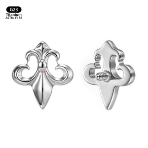 <b>Titanium</b> F136 Cross <b>Stud</b> Earrings G23 Hypoallergenic Unisex Piercing Jewelry - Product Image 1