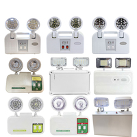 Lumière d'urgence LED double spot rechargeable murale réglable, indice de protection IP20, durée d'urgence de 3 heures, double tête automatique